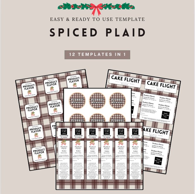Spiced Plaid Label Template Bundle product image (1)