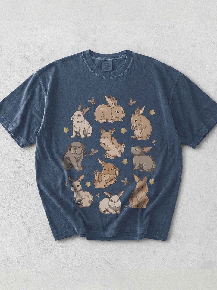 Cute Bunny Shirt – Adorable Rabbit Cottagecore Graphic Tee for Animal Lovers product image (1)