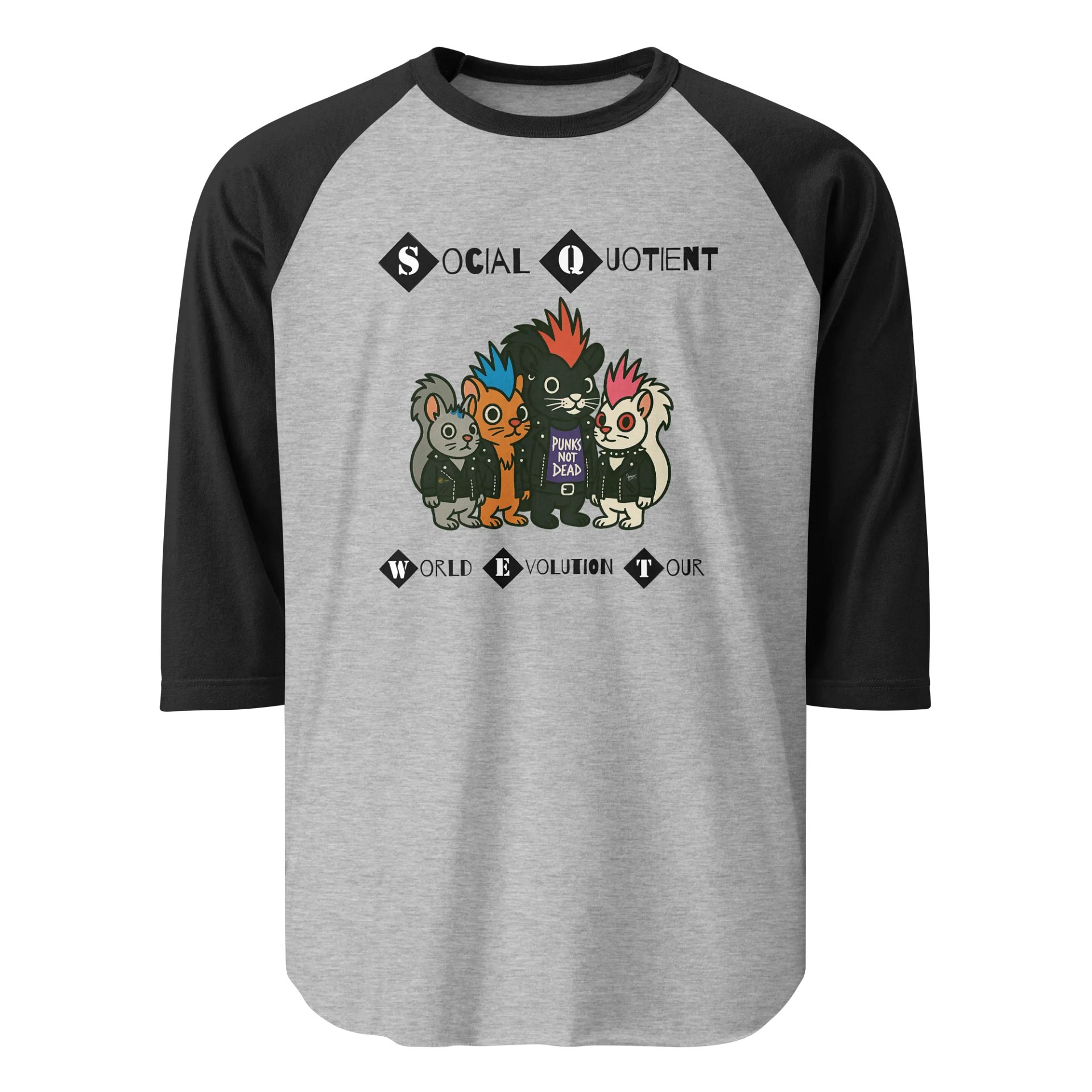 Social Quotient World Evolution Tour Raglan Tee product image (1)