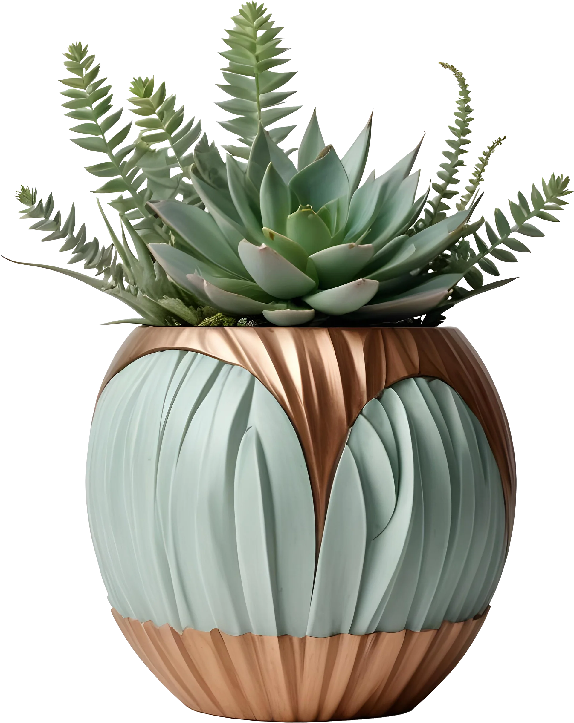 Art Deco Succulent Vase – Gatsby Grace PNG product image (1)