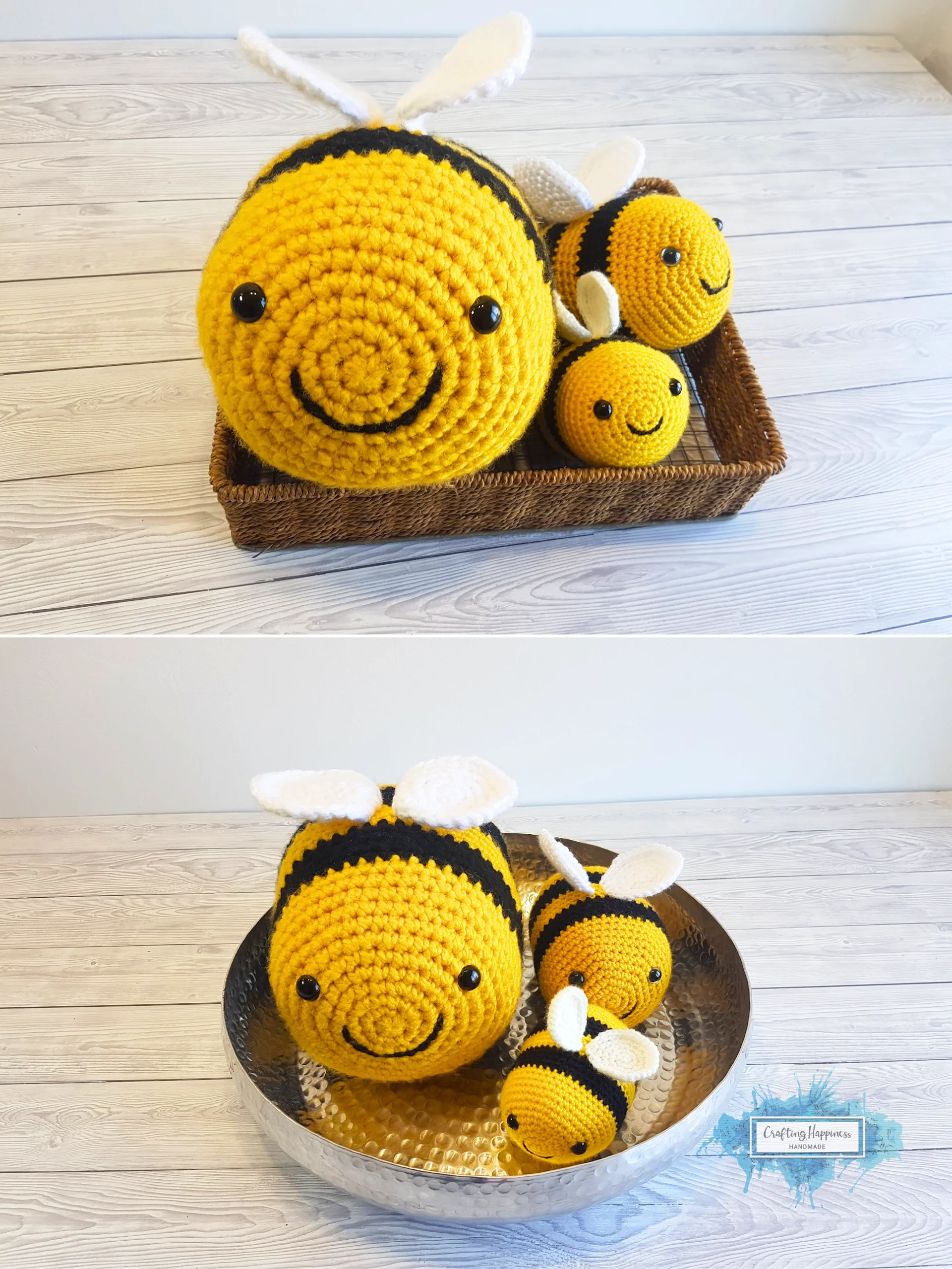 Amigurumi TikTok Bee Crochet Pattern | Bunblebee Toy, Easy One Day Baby Gift, 3 Sizes (PDF Pattern) product image (4)
