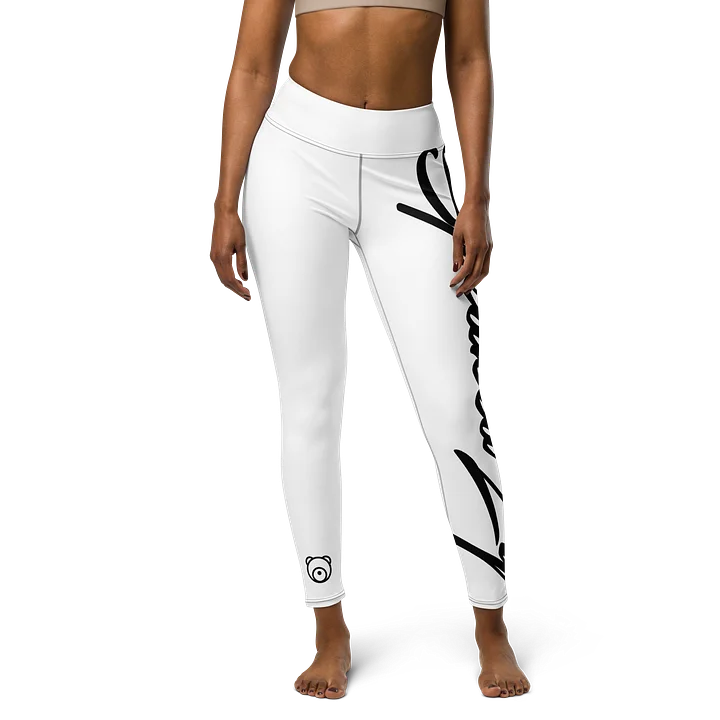 SpeakeaZy Yoga Pants White & Black product image (1)