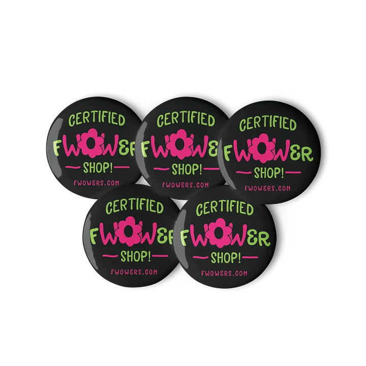 Certified fWOWer Shop!™ Buttons Black (Set of 5) product image (2)