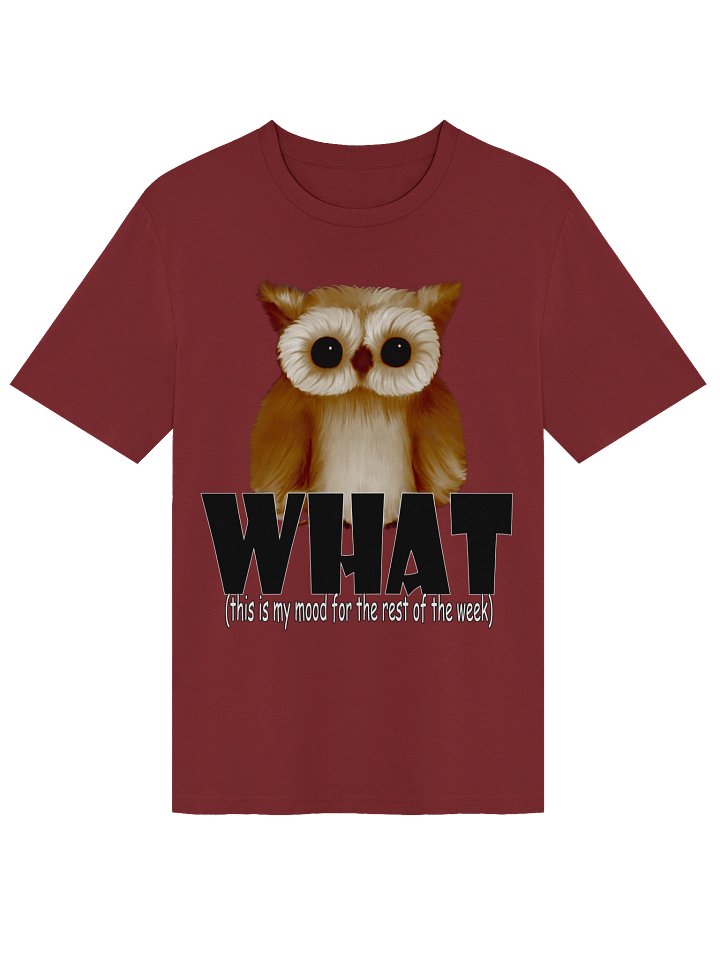 Owl "WHAT" T-Shirt. Unisex Stanley/Stella Organic Ribbed Neck T-Shirt product image (1)