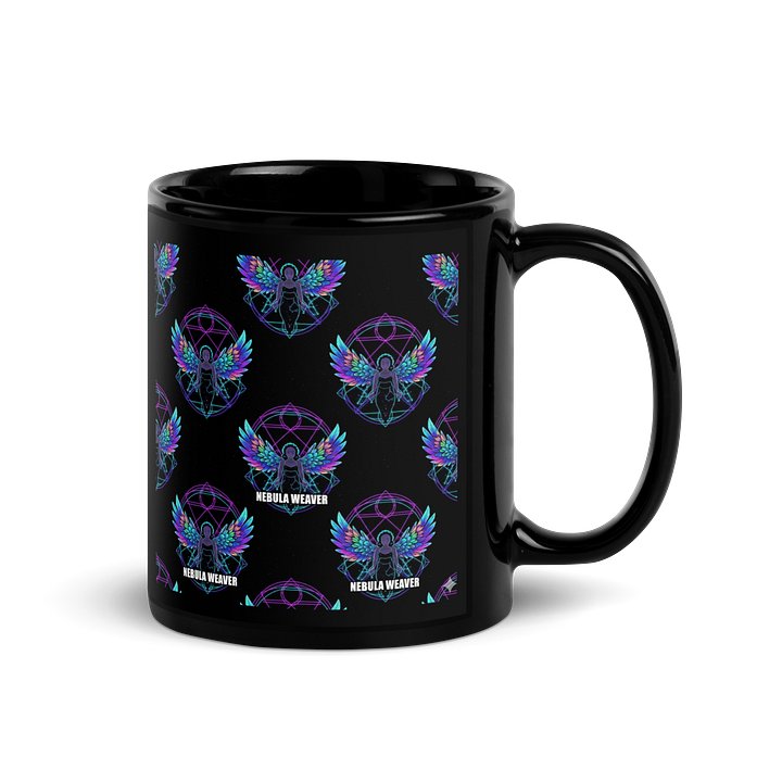 Nebula Weaver Black Glossy Mug product image (3)