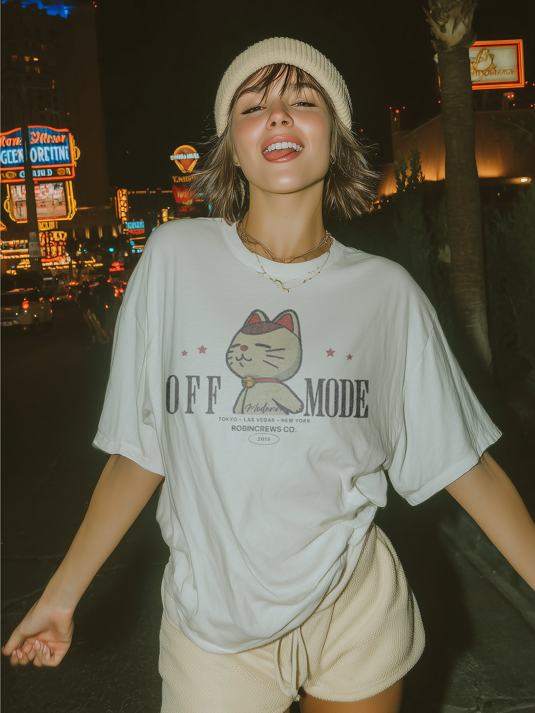 Off Mode Cat T Shirt Relaxed Graphic Tee product image (4)