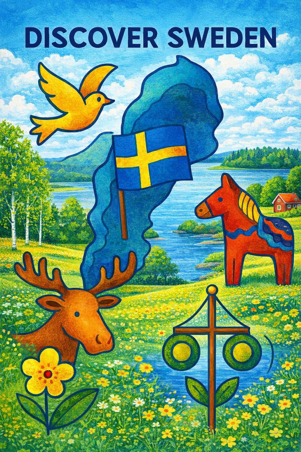 Free “Discover Sweden” Poster 2 – European Wall Art Printable (A4 & US Letter PDF) product image (1)