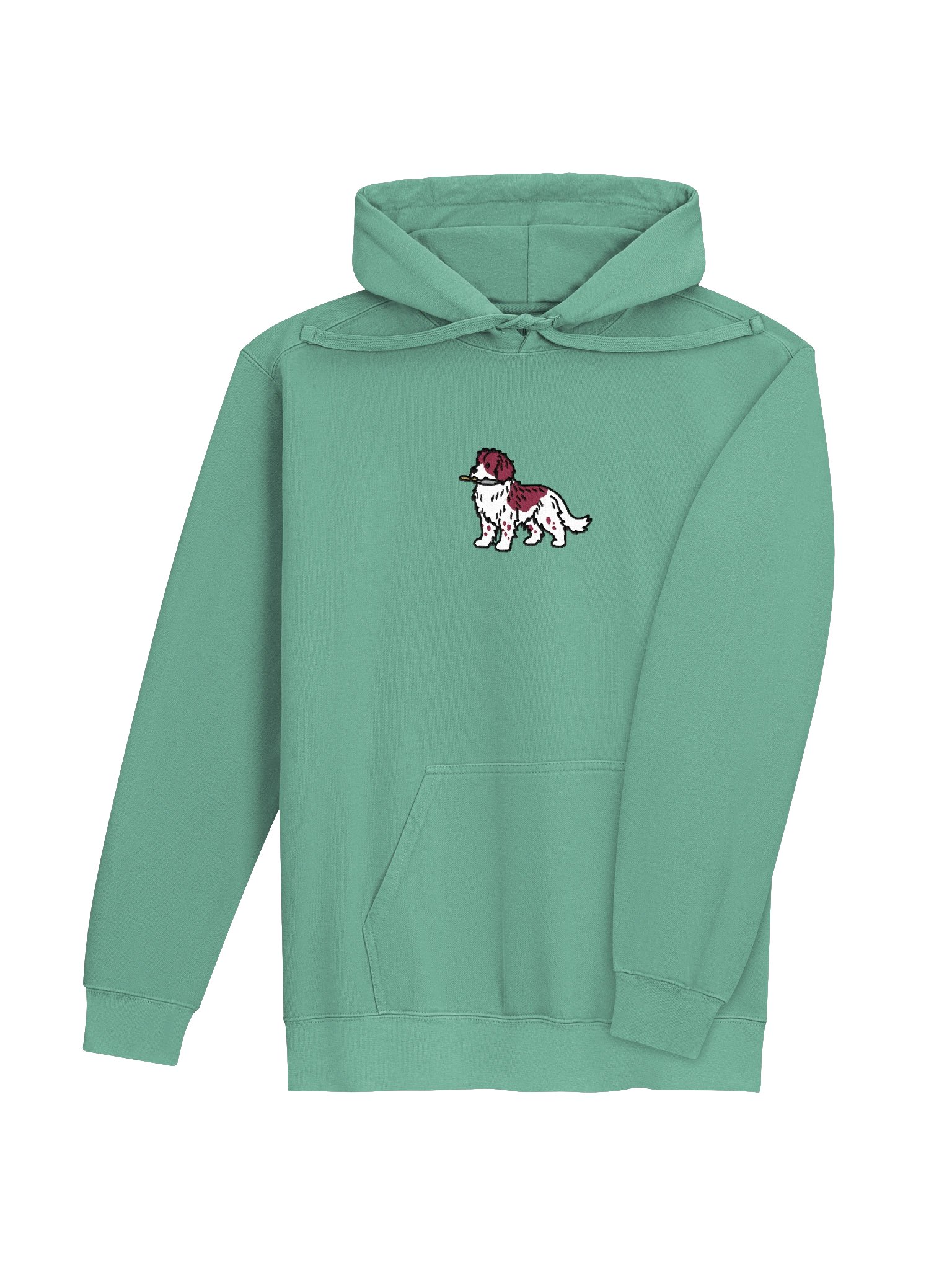 Funny Chibi-Style Newfoundland(Brown & White) Embroidered Premium Hoodie product image (44)