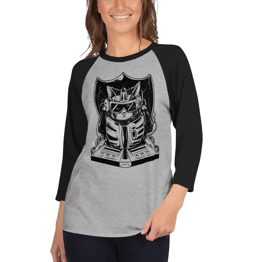 Techno Cat || Tultex Raglan Tee product image (4)