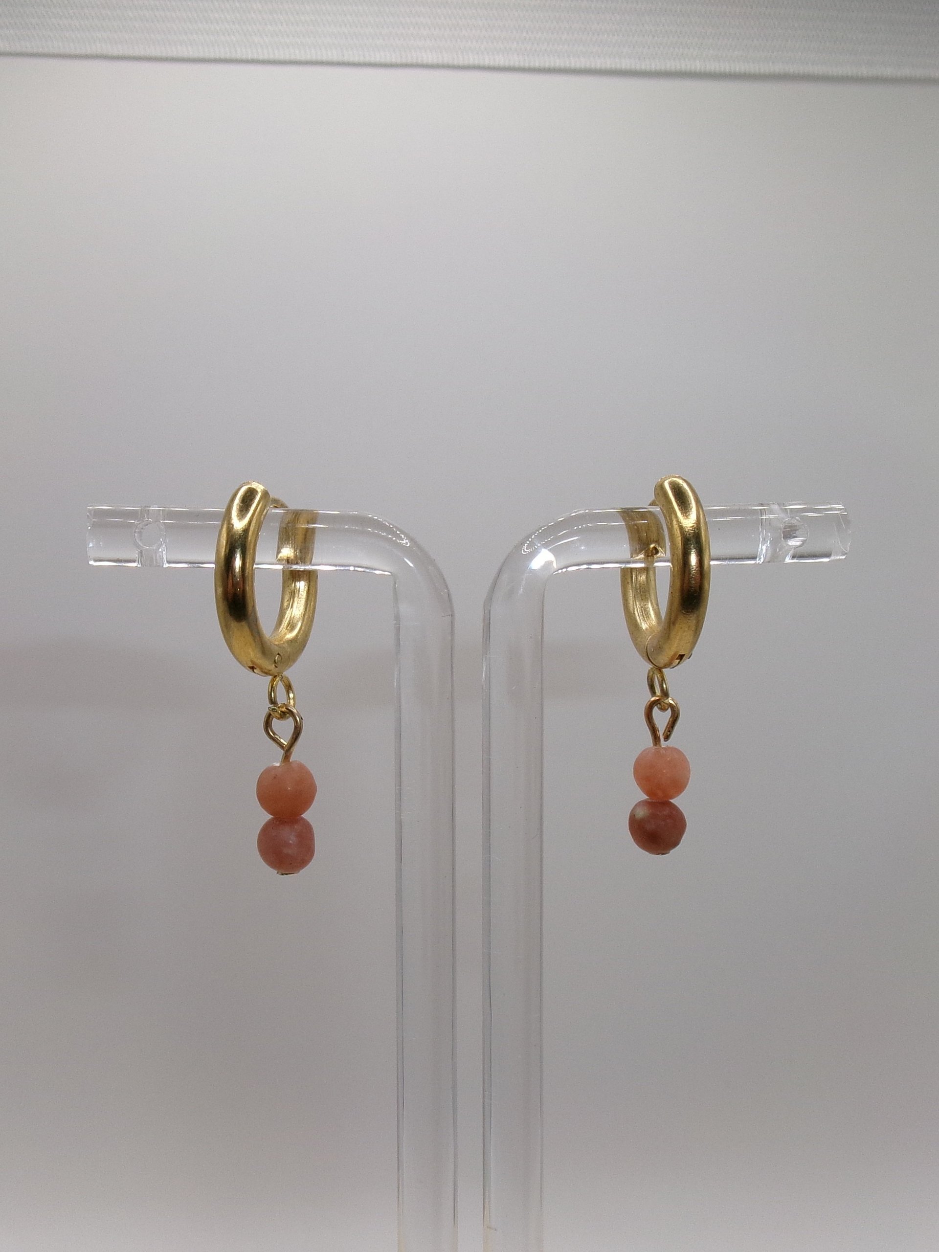 Handmade Pink Beaded Earrings product image (1)