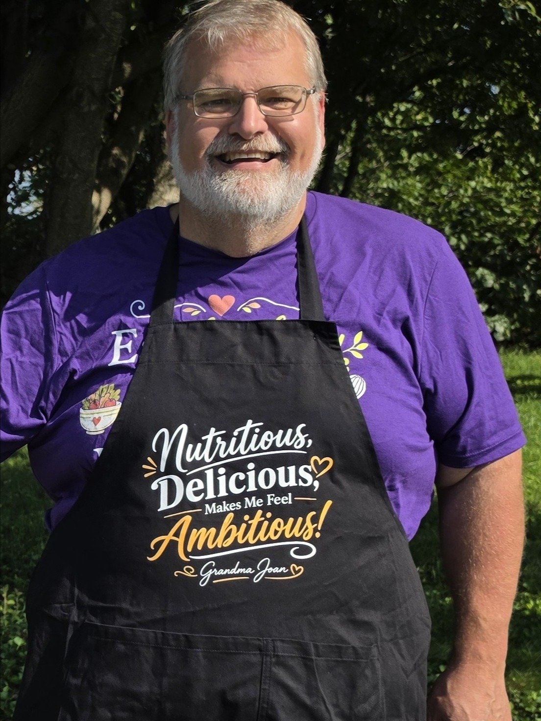 Nutritious Delicious Makes me feel Ambitious! - apron product image (2)
