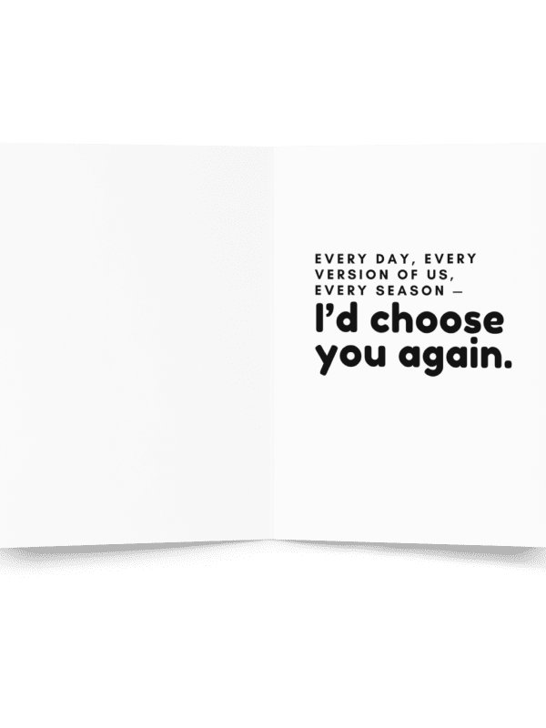 Still Choosing You. Every day. Romantic Card product image (2)