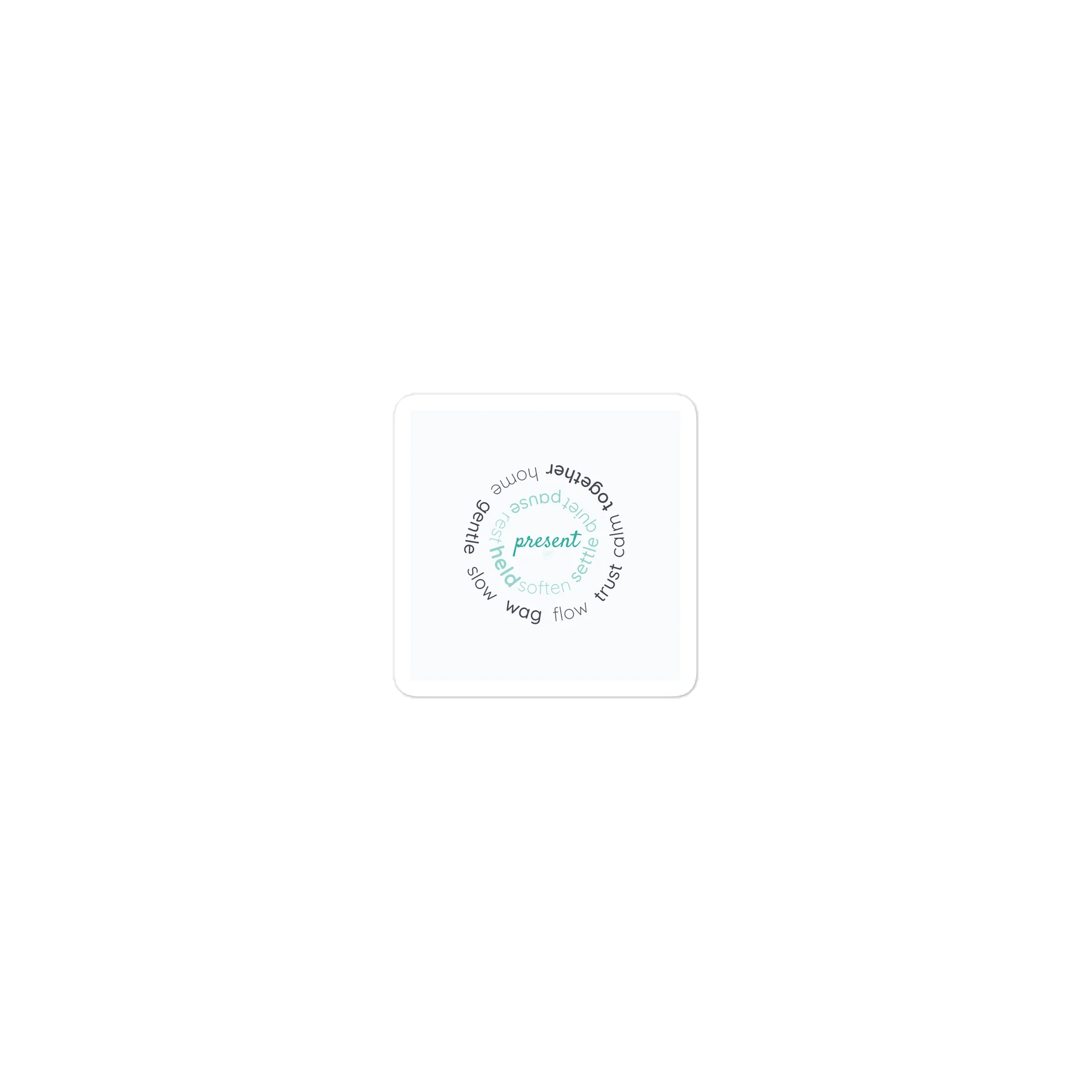 Present & Grounded – Mindfulness Die-Cut Sticker product image (1)