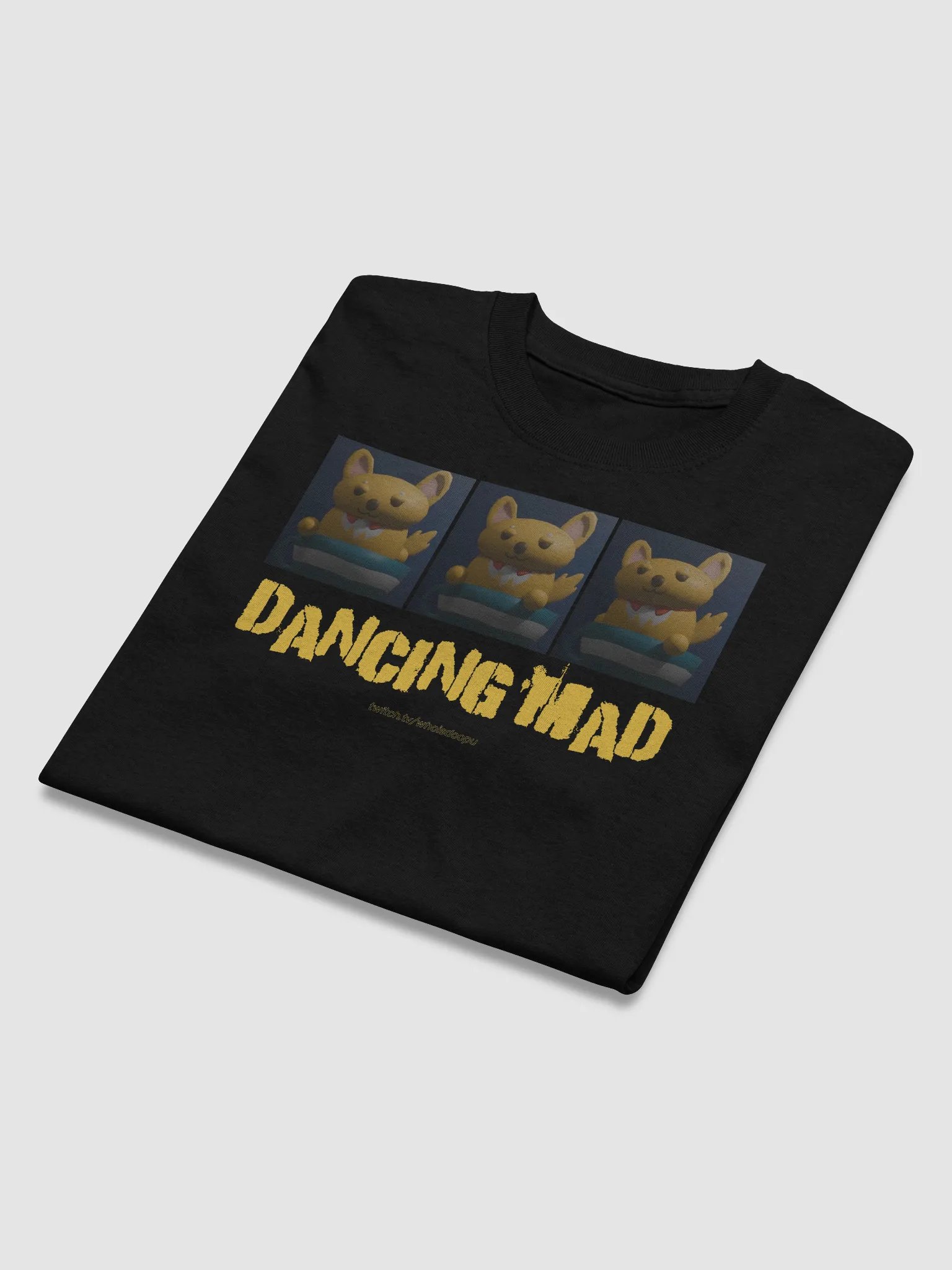 Doopsters - Dancing Mad Emote T-Shirt - DARK COLORS - DOOP GOLD TEXT product image (3)
