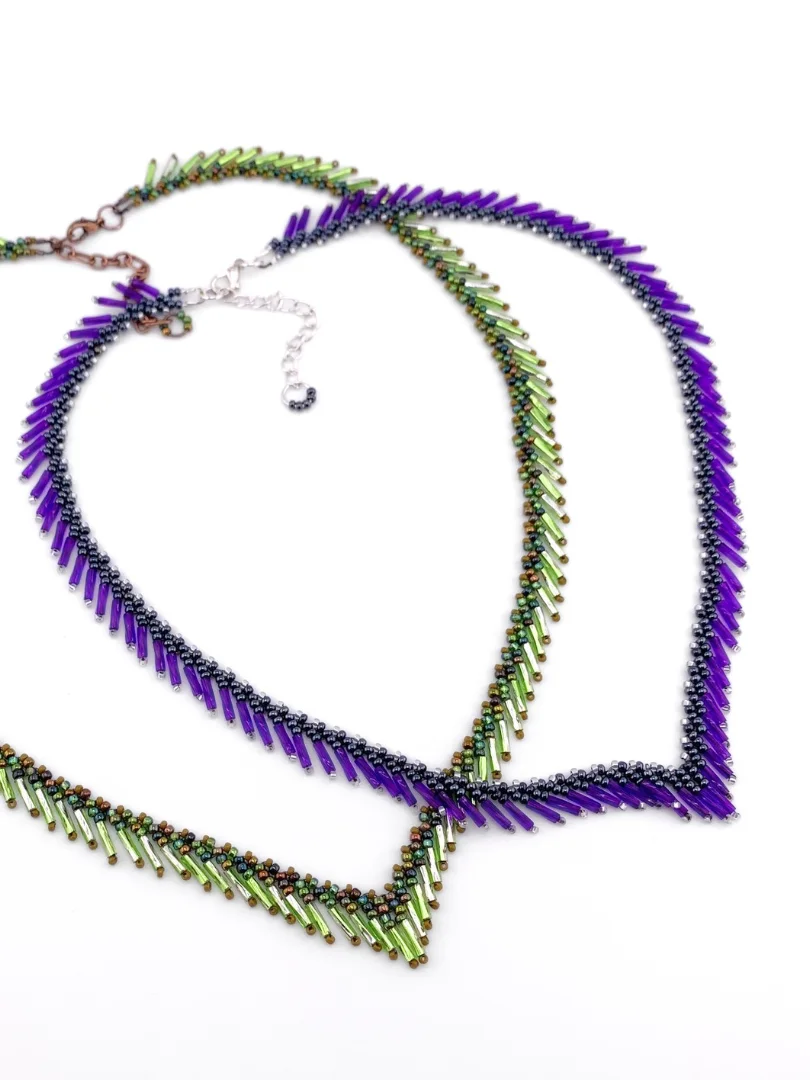 Beading Pattern - Bugle Fringe V Necklace product image (11)