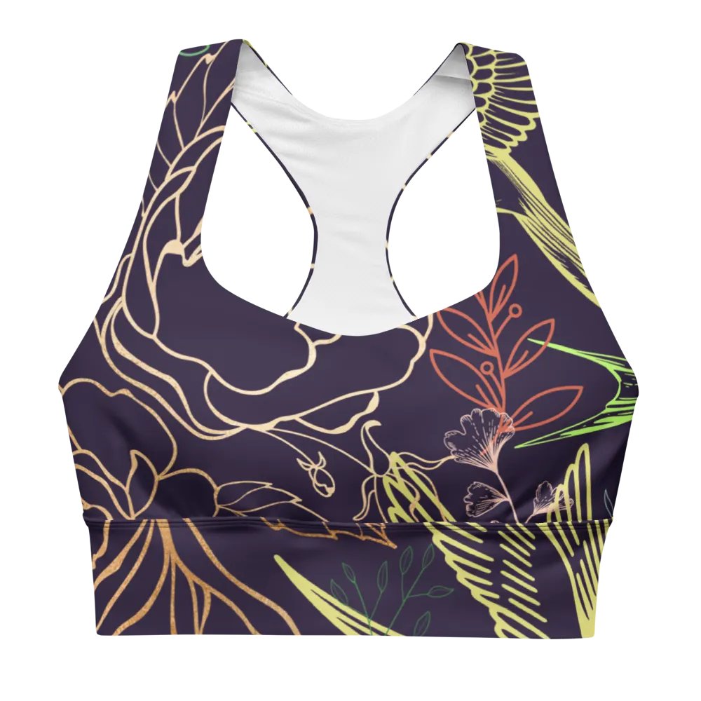 Botanical Sanctuary Longline Sports Bra - UPF50+ protection product image (2)