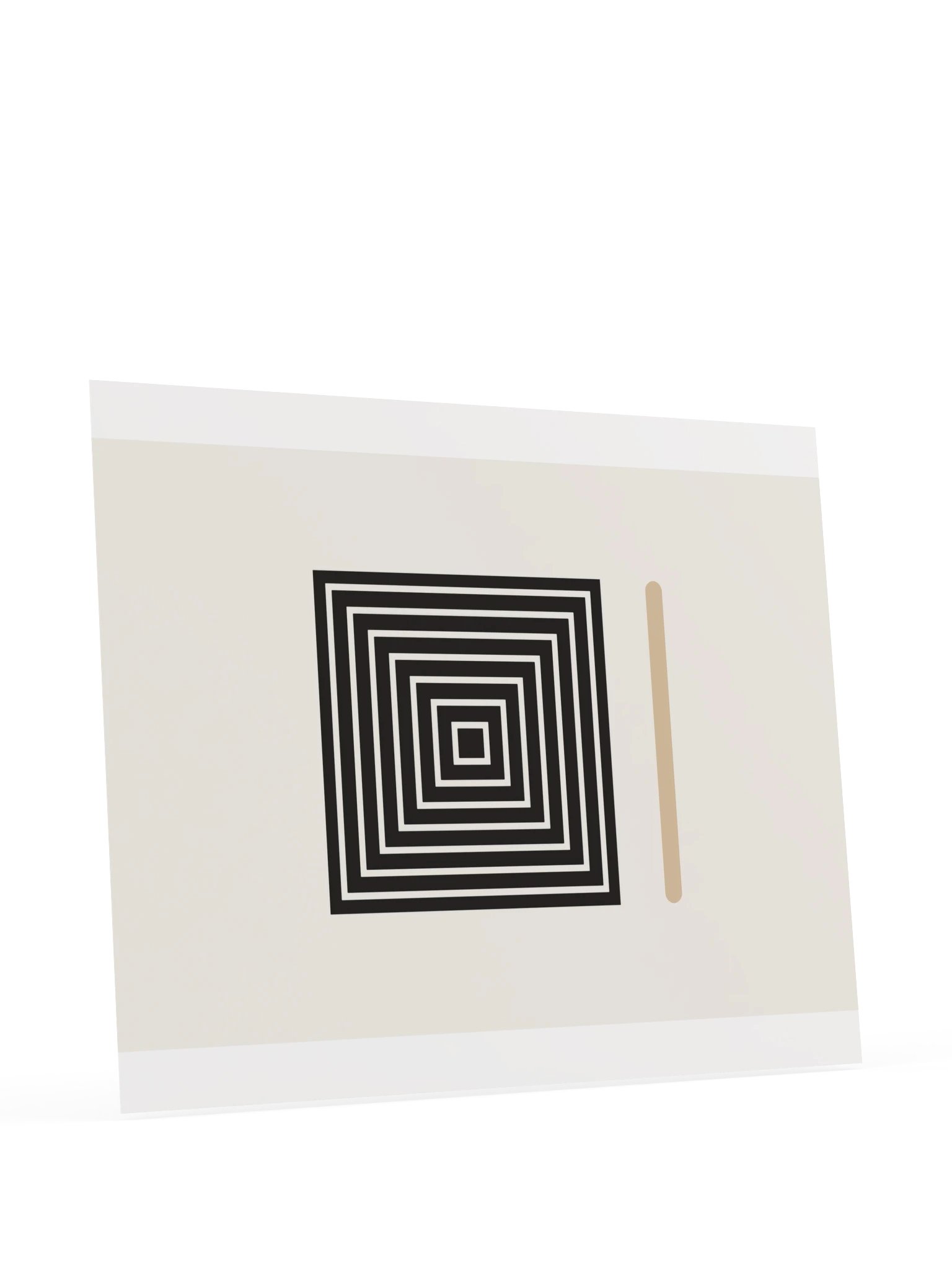 Geometric Square Line Print | Black and White Bathroom Wall Art product image (11)