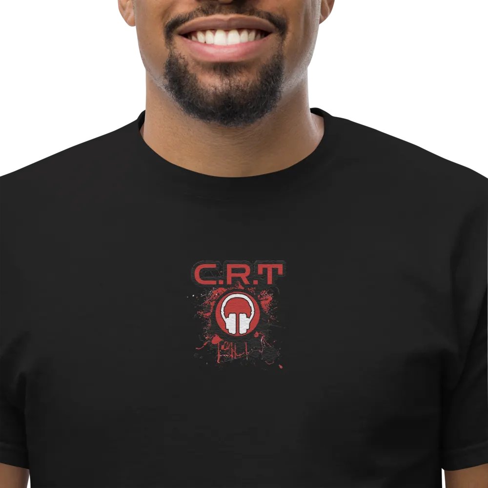 Front & Centre CRT Paint Splatter Embroidered Print Gildan Heavyweight T-Shirt product image (16)