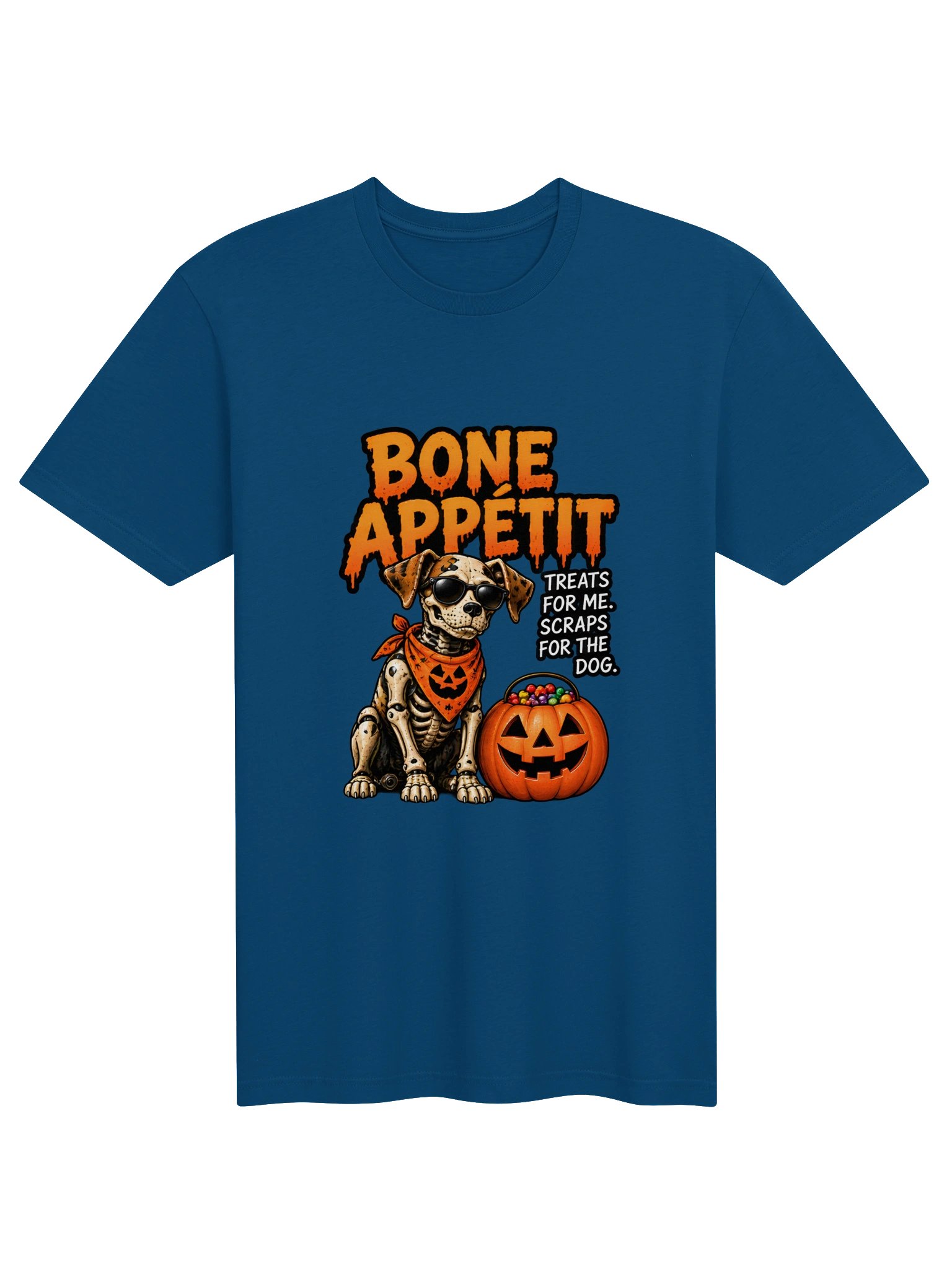 Funny Halloween Dog Lover Shirt — Bone Appétit, Treats for Me, Scraps for the Dog | Holly-Ween™ product image (2)
