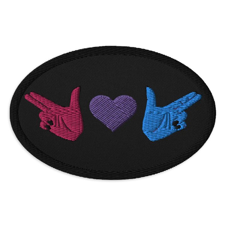Finger Guns (bi flag) Patch product image (1)