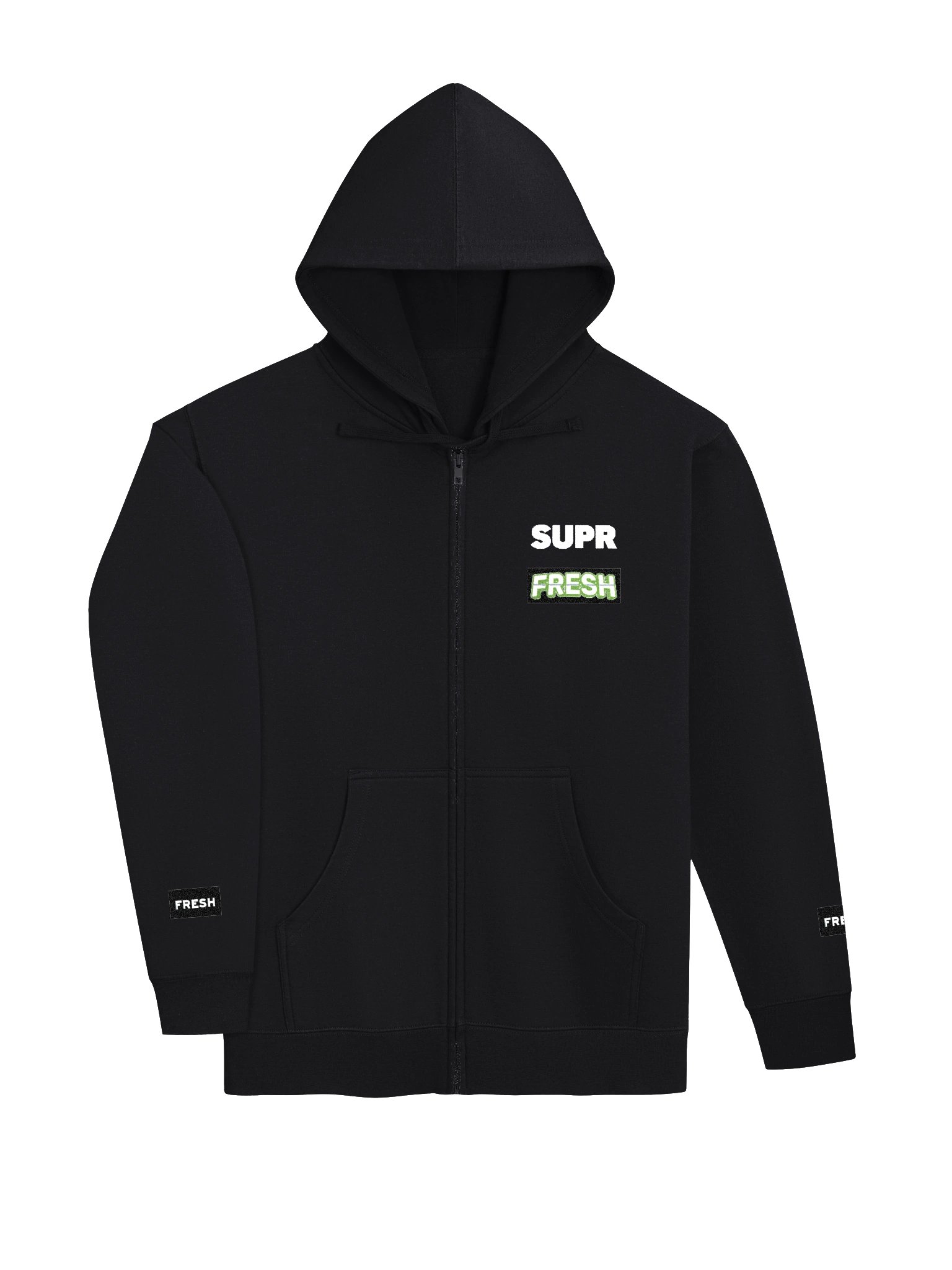 /100 limited drop embroidered FRESH zip up hoodie. product image (3)
