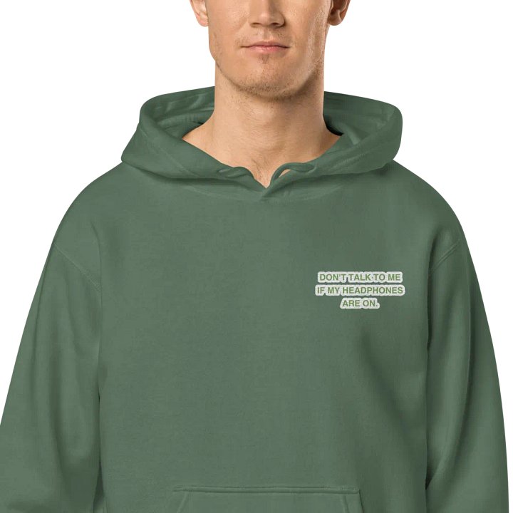 L.C. HEADPHONES ON (bubble design) embroidered pigment hoodie product image (2)