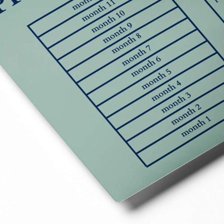 HIGHFALUTIN ANNUAL RENT TRACKER (navy design 3) product image (2)