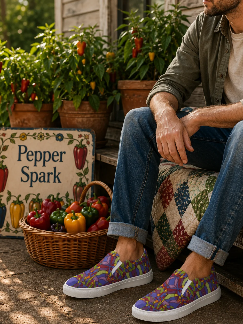 Pepper Spark – Men's Slip-On Canvas Shoes product image (1)