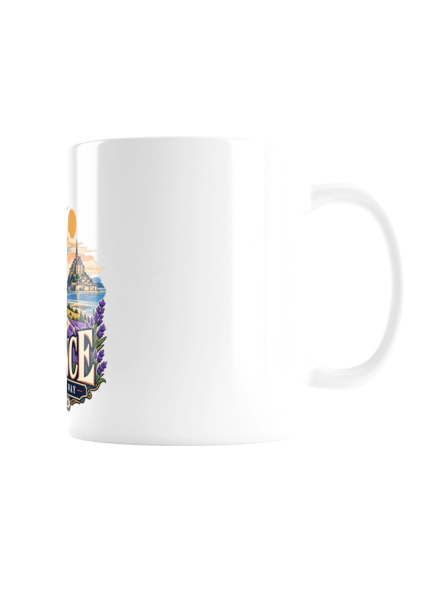 France Eiffel Tower & Lavender Ceramic Coffee Mug | WanderOdd product image (3)