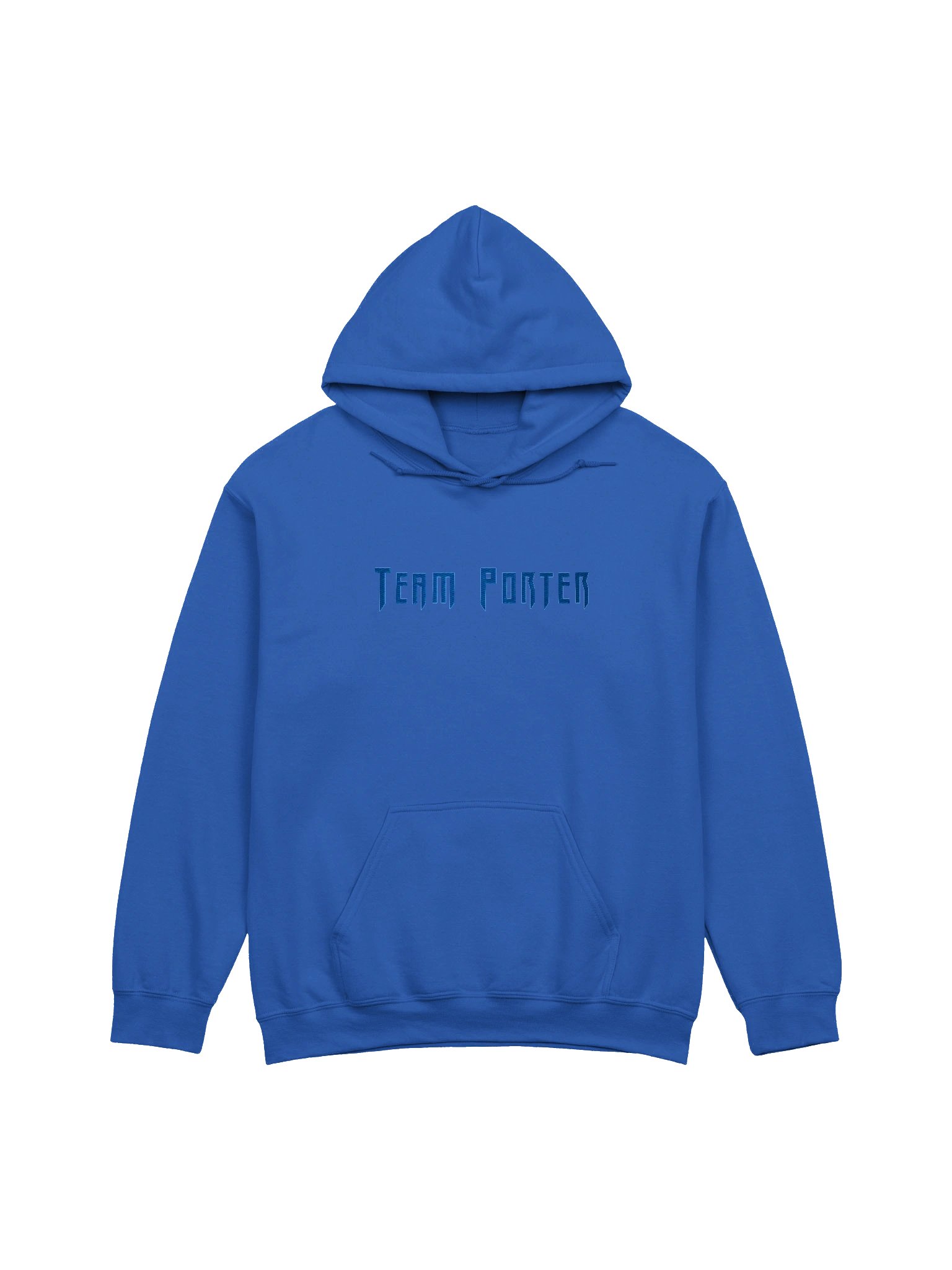 Team Porter Monochrome Embroidered Unisex Hoodie | Royal product image (1)