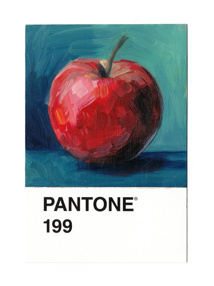 PANTONE Challenge • Fruits Set, Red Apple • Oil Painting product image (1)
