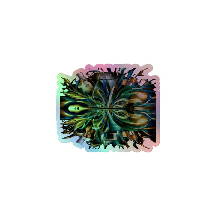 Exclusive Holographic Abstract Sticker | Premium Kiss-Cut Vinyl | Iridescent Art for Laptops & More product image (1)