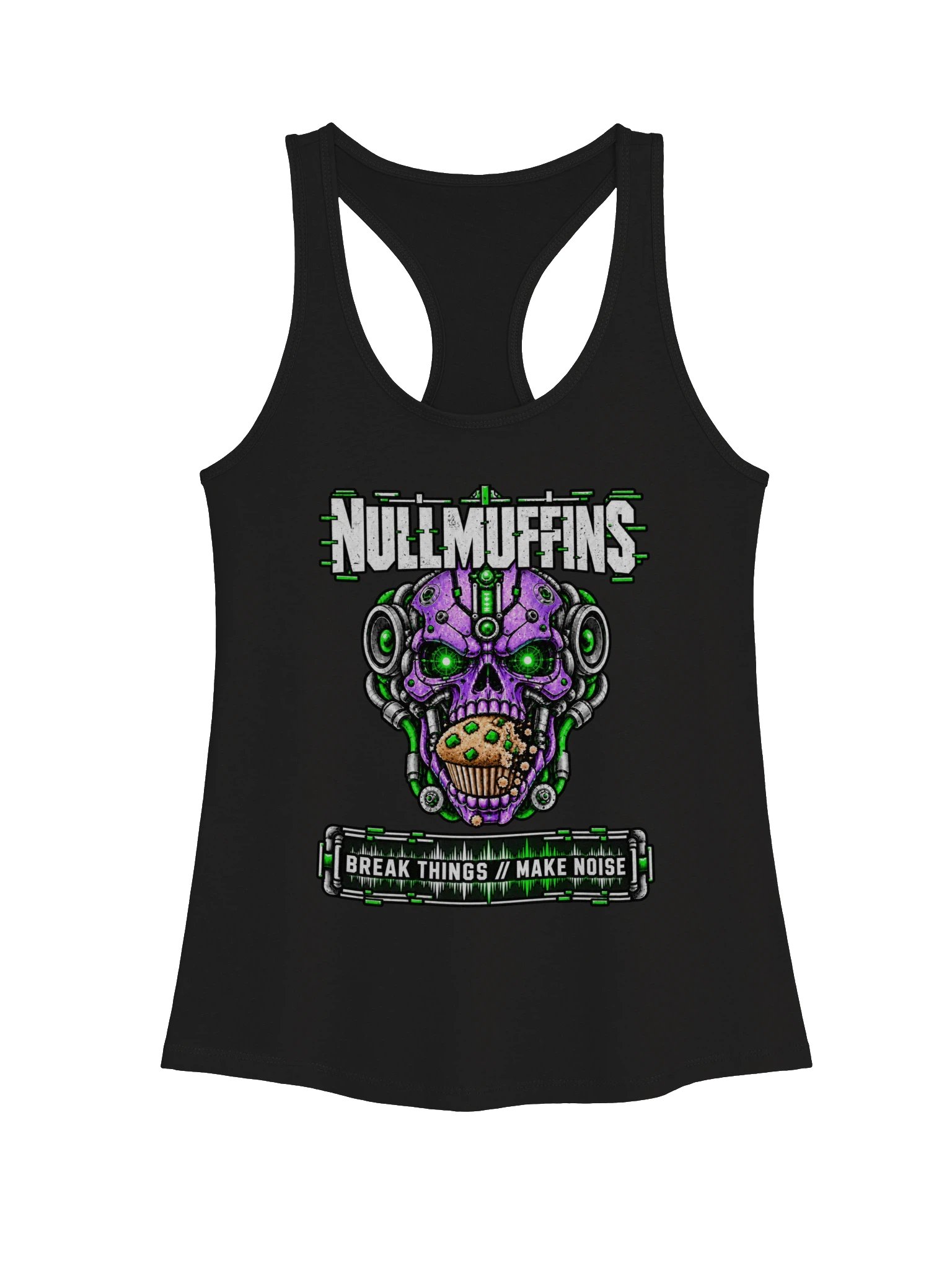 NullMuffins // Circuit Skull Racerback Tank product image (1)