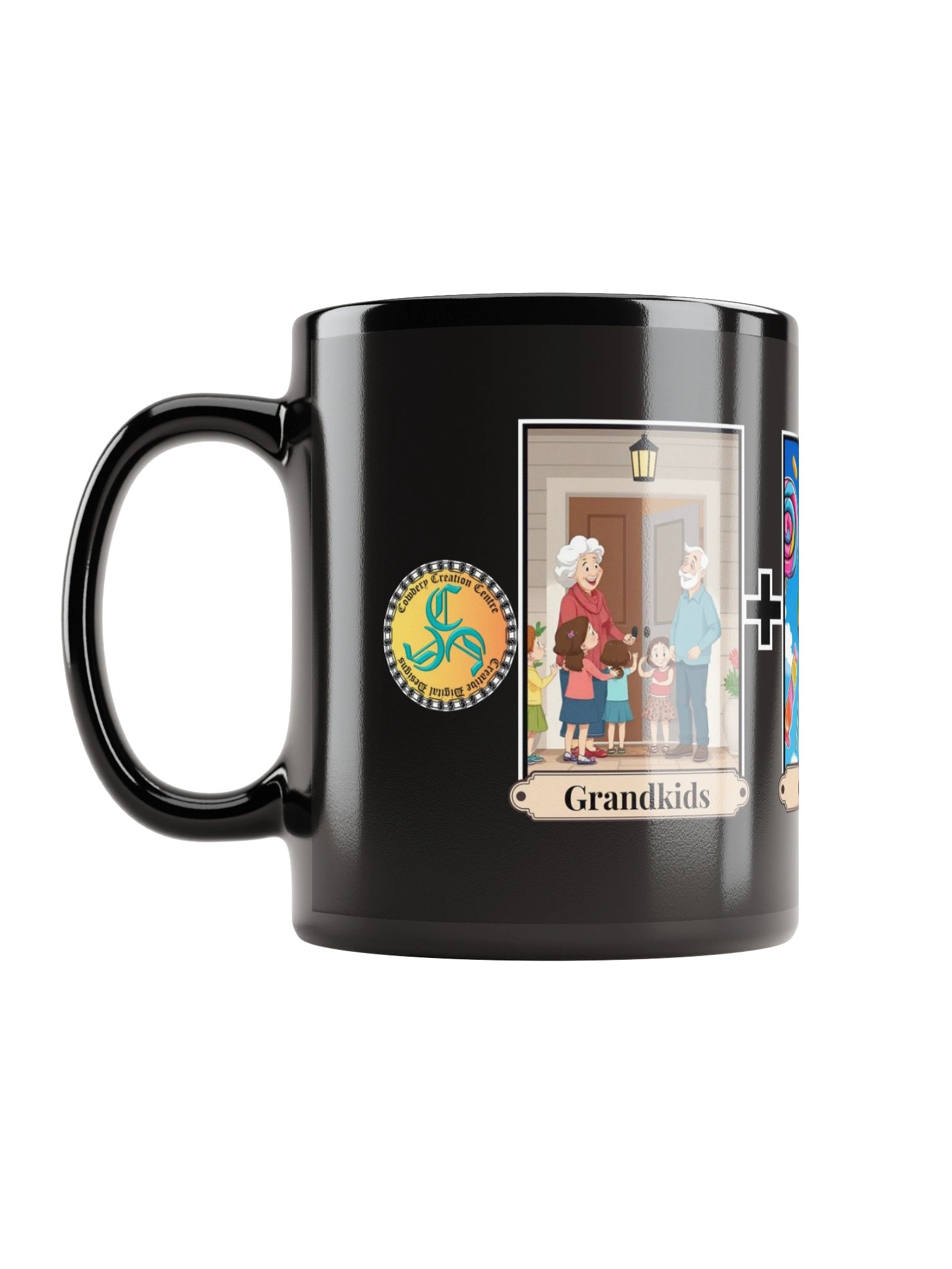 Grandkids + Candy = Sweet Revenge (Both) Glossy Black Mug product image (6)