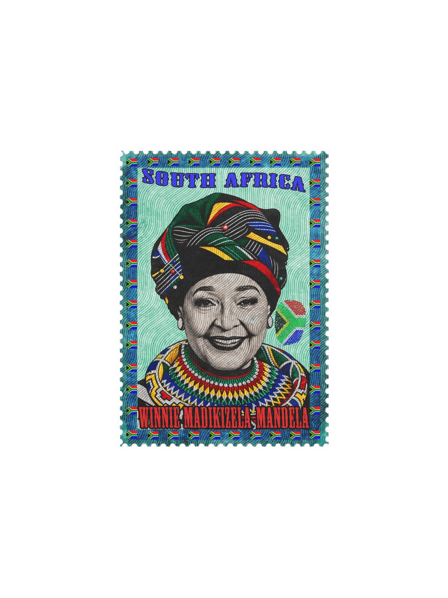 Winnie Mandela Vintage Postage Stamp Poster – South Africa product image (3)