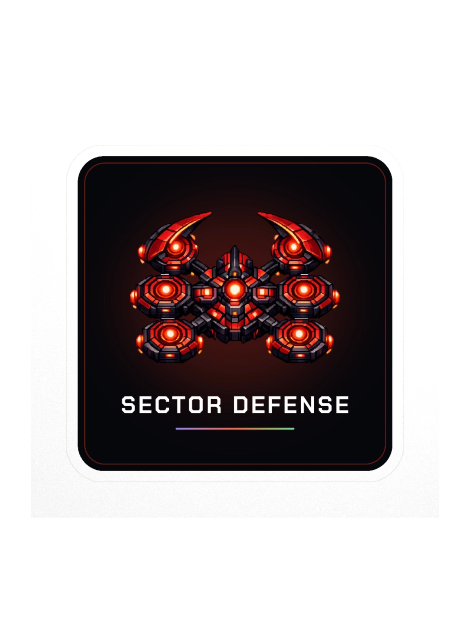 Sector Defense Crimson Vortex Sticker product image (1)