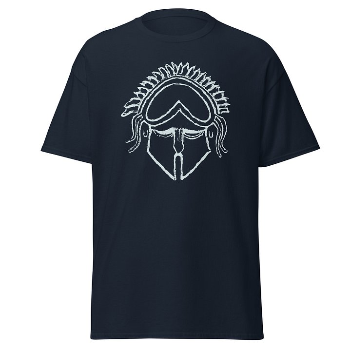 Сorinthian Helmet Ancient Greek Art 4th century BC, Navy T-Shirt product image (1)