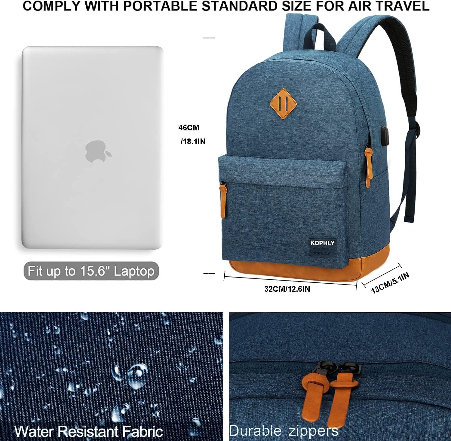 MEEBOY Lightweight Casual Laptop Backpack Unisex Bookbag School Backpack product image (6)