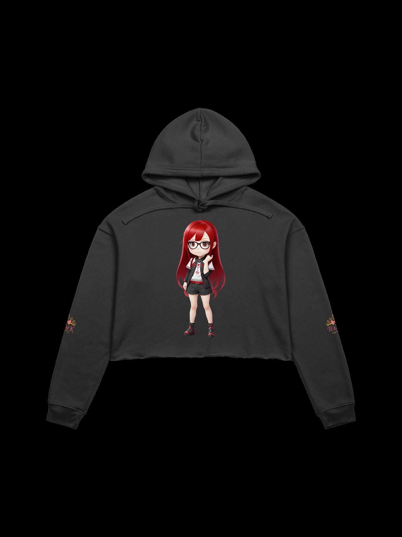 (Red CHIBI) K Crop Hoodie product image (1)