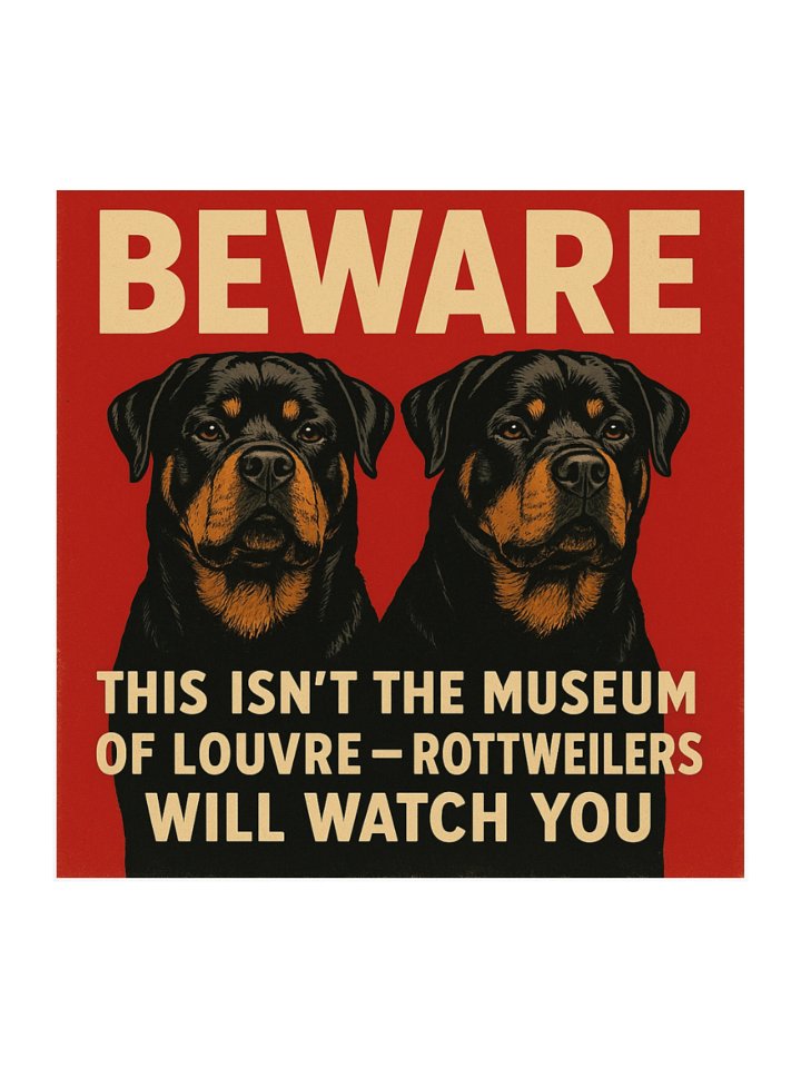 Beware Rottweilers Will Watch You Sticker product image (1)