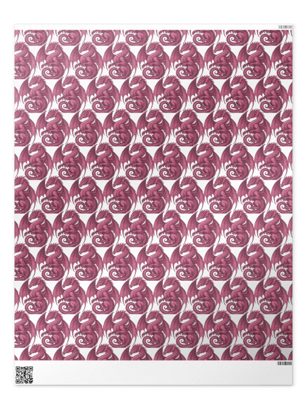 🐉 Pink Dragon Wrapping Paper – Wrap It in Flame and Feminine Power product image (2)