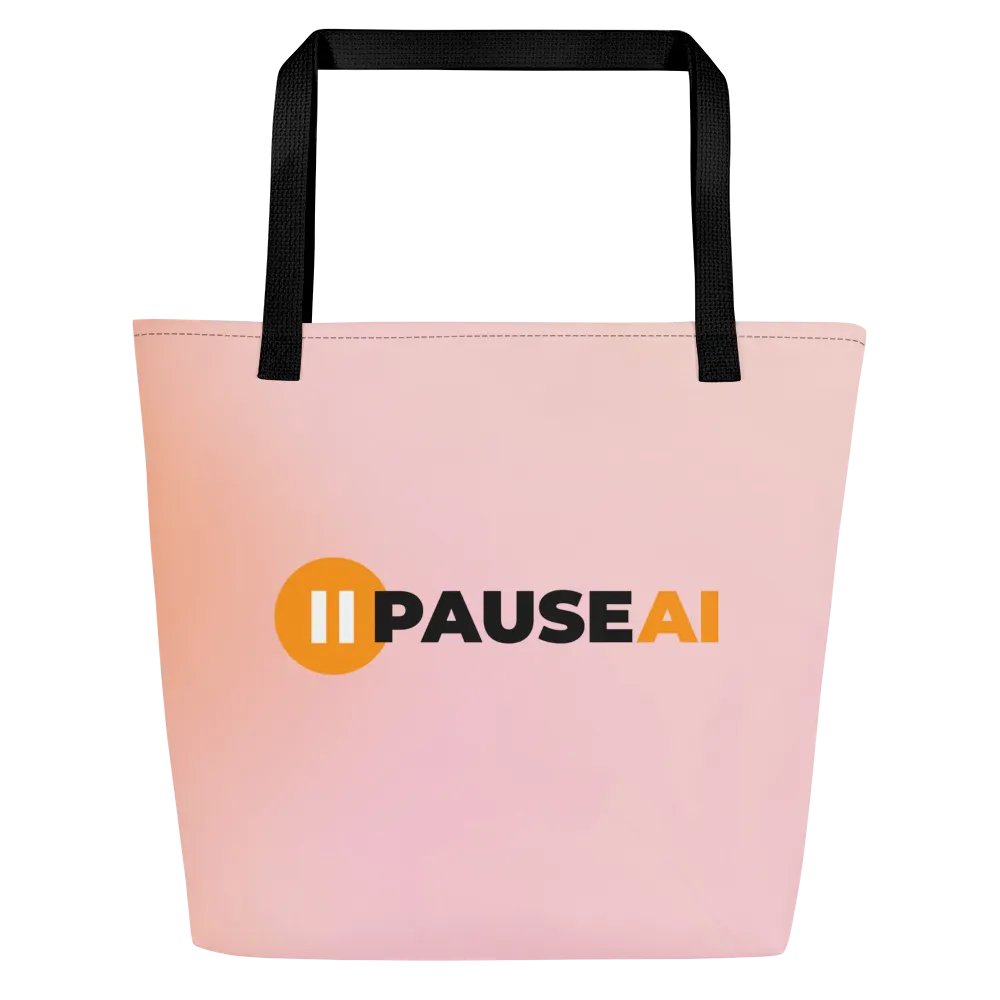Large Tote Bag (Pink/Orange Gradient) product image (1)