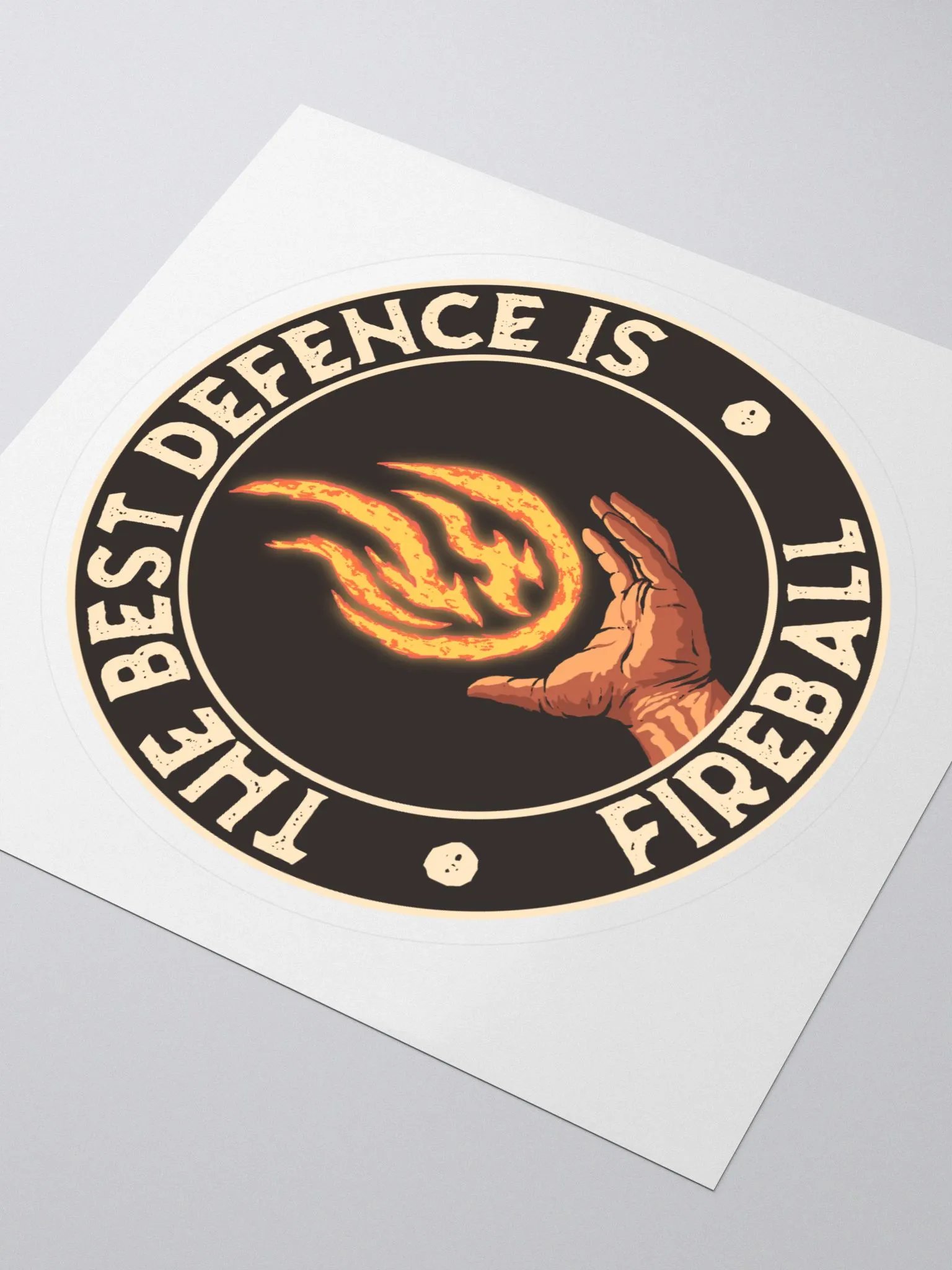 The Best Defence Is Fireball - kisscut Sticker product image (3)