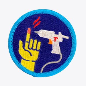 Accidental Hot Glue Burn (de)Merit Badge product image (1)