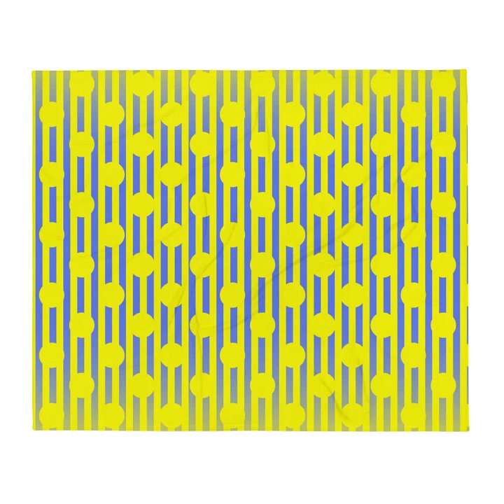 Yellow Polkadots and Stripes Throw Blanket product image (13)