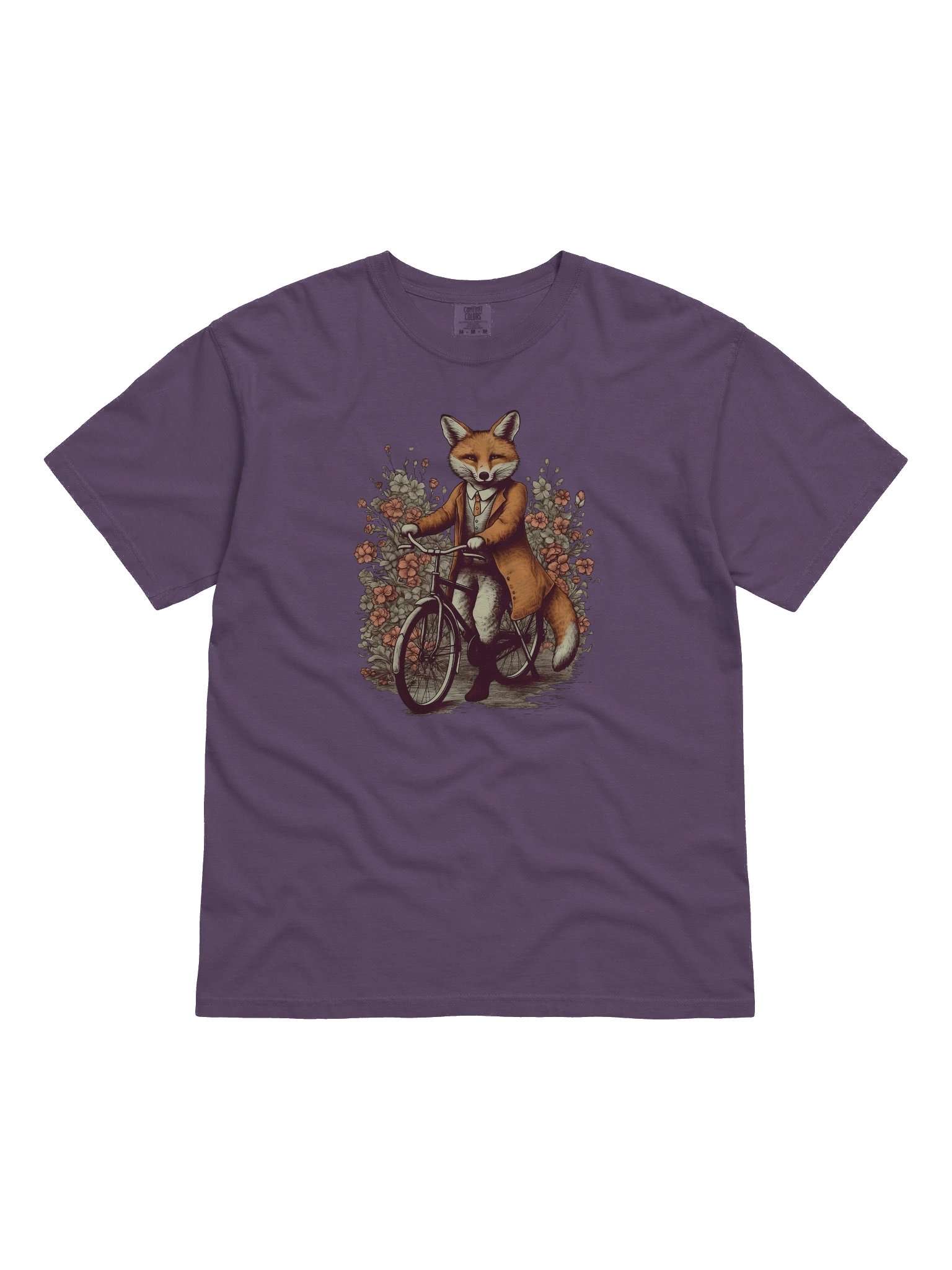 Fox Riding Bicycle Shirt – Vintage Woodland Animal Graphic Tee product image (21)