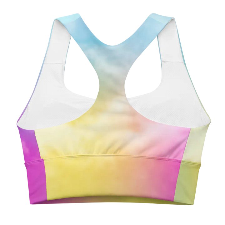 Blur cloud rainbow Design Longline Sports Bra - v3 product image (2)