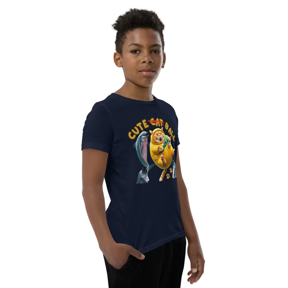 'Cute Not Cat But Ball' Youth T-Shirt 🙀🐬🏐 product image (151)