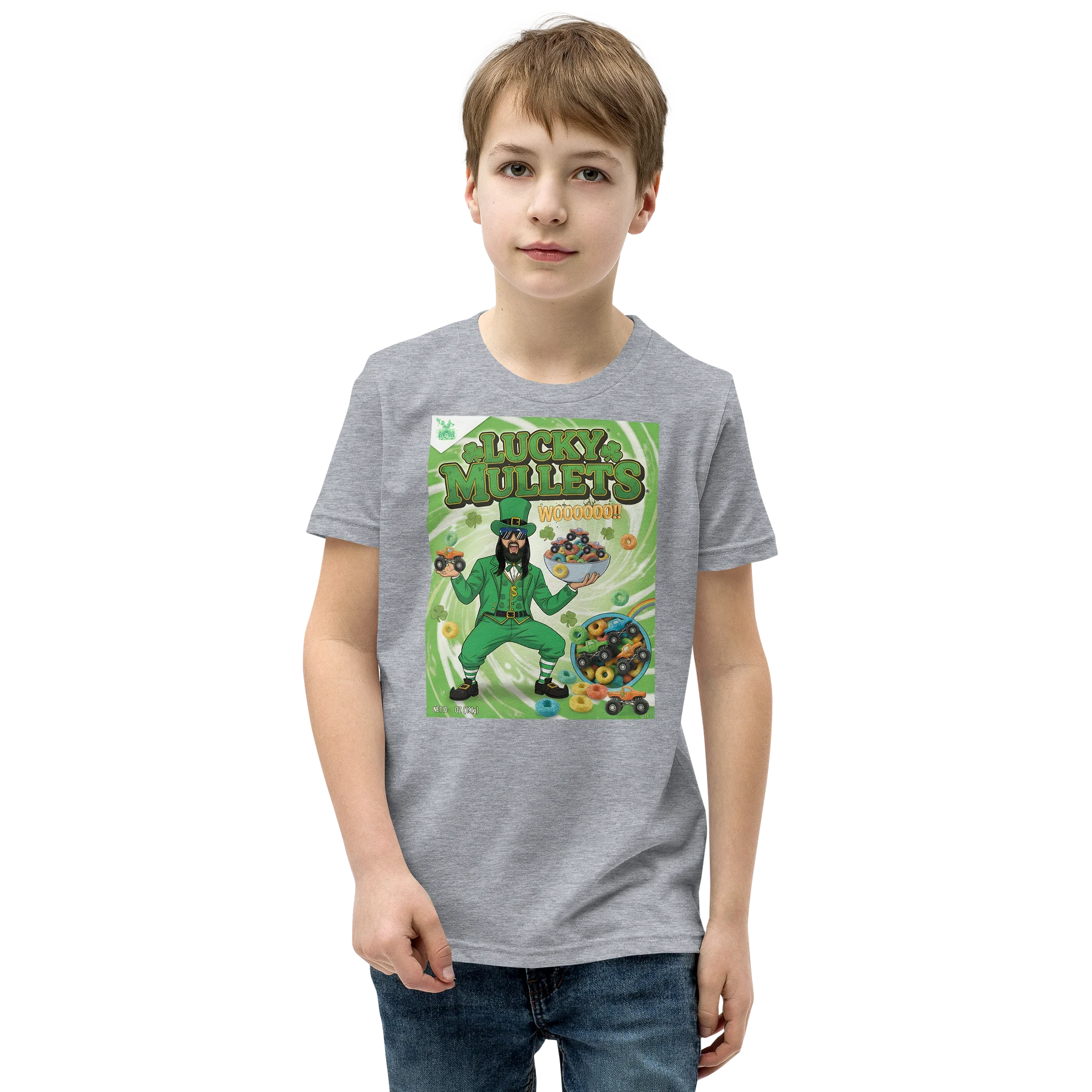 Bella+Canvas Youth Short Sleeve T-Shirt : LUCKY MULLET product image (8)
