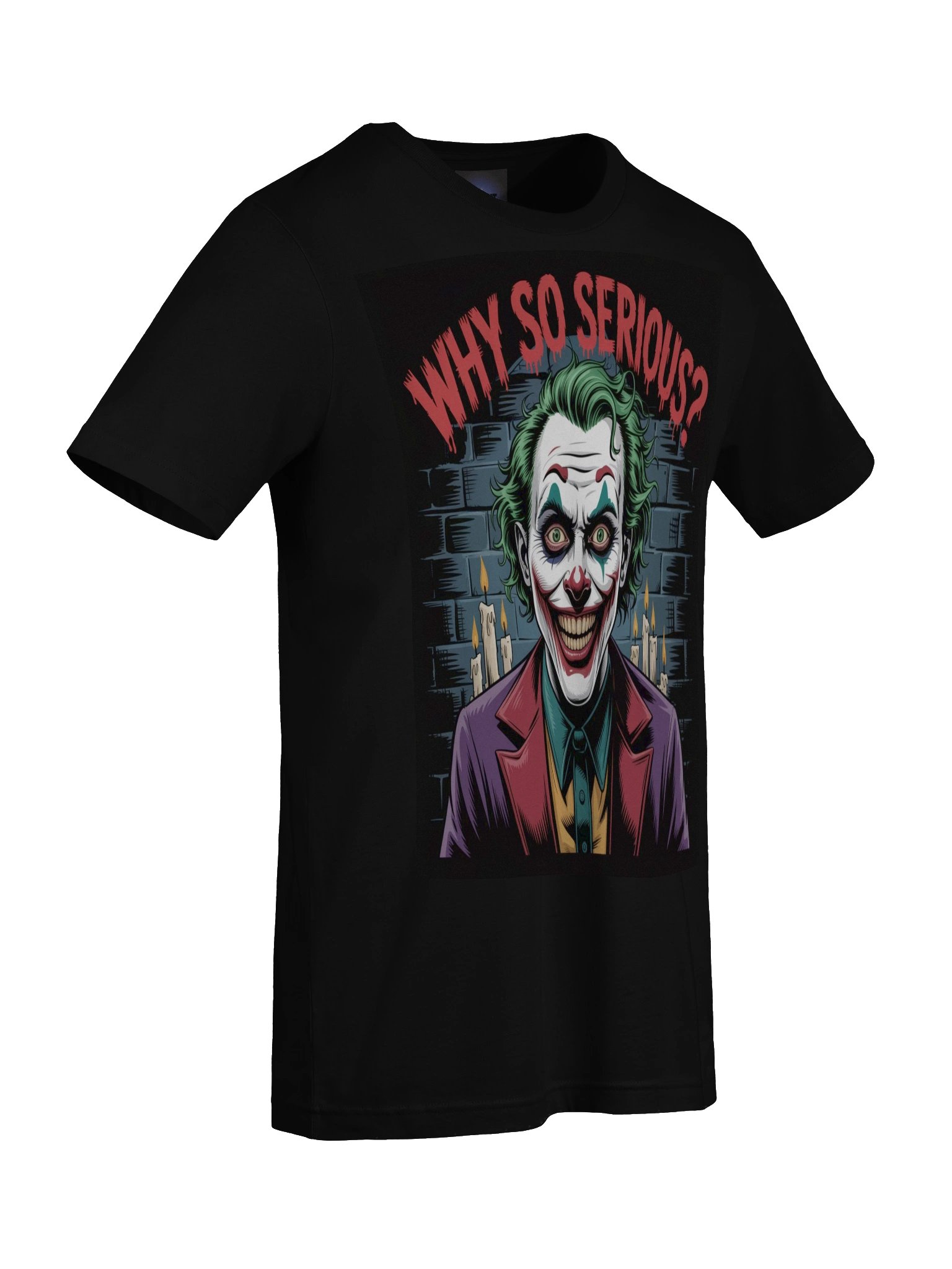 Why So Serious? The Joker's Candlelit Menace Graphic Tee product image (9)